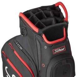 Titleist Cart 15 Cart Bag 15 Titleist Cart 15 Cart Bag -Golf Equipment Shop titleist 2022 cart 15 cart bag black black red top itempicture
