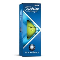 Titleist Tour Soft Yellow Personalized Golf Balls -Golf Equipment Shop titleist 2022 tour soft yellow golf balls sleeve itempicture