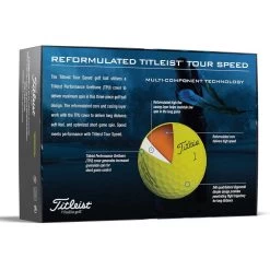 Titleist Tour Speed Yellow Golf Balls 10 Titleist Tour Speed Yellow Golf Balls -Golf Equipment Shop titleist 2022 tour speed yellow golf balls back itempicture