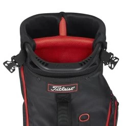 Titleist Premium Carry Bag -Golf Equipment Shop titleist 2023 premium carry bag black black red top itempicture