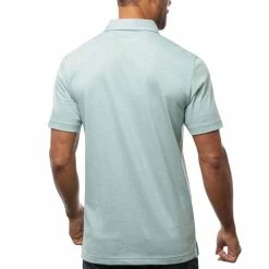 TravisMathew The Zinna Polo -Golf Equipment Shop travismathew 2023 the zinna polo heather bearl green back itempicture